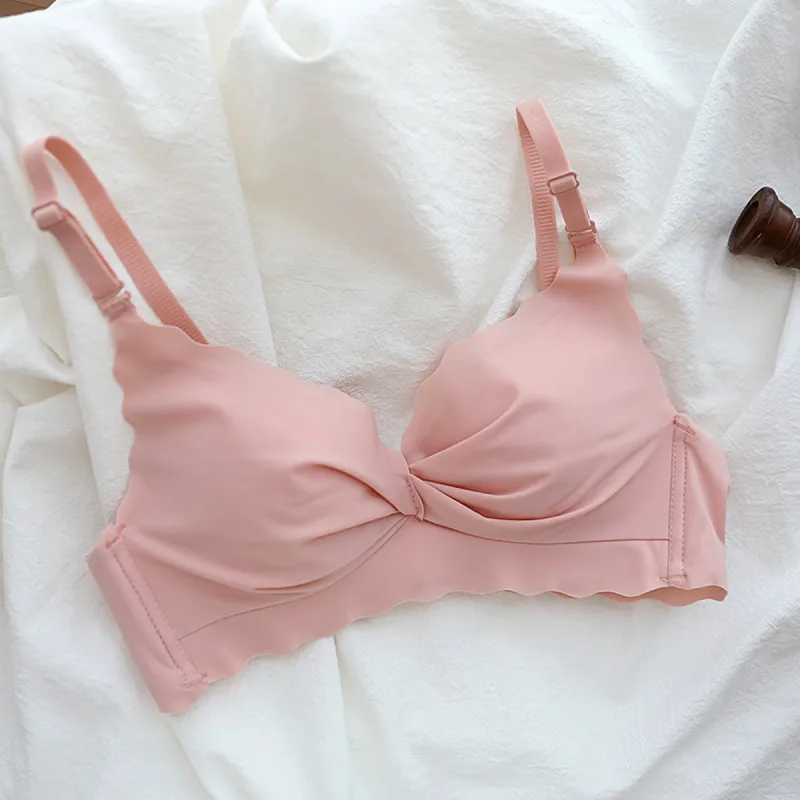 Flowers In Water Bra Women's Pink-4