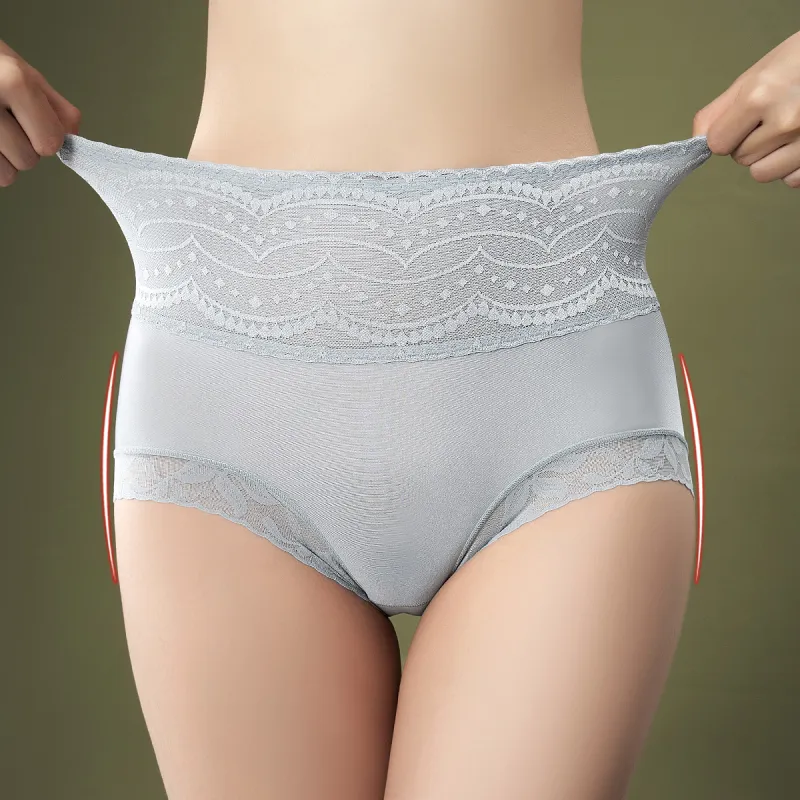 Flowers In Water Underpants Women's 1 Pack Dusty Blue-5