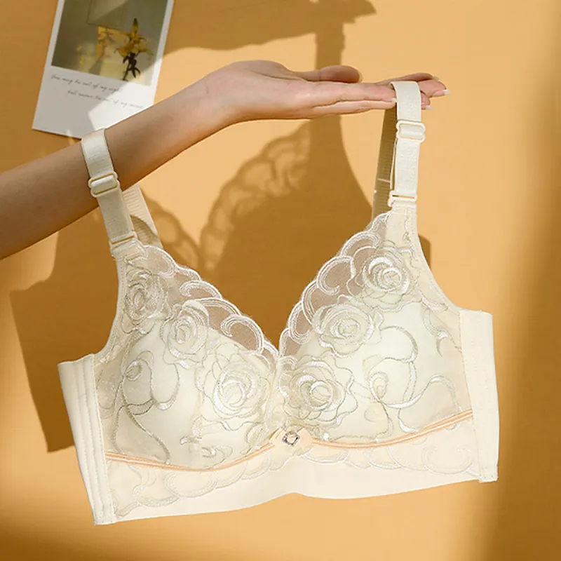 Flowers In Water Bra Women's Champagne-1