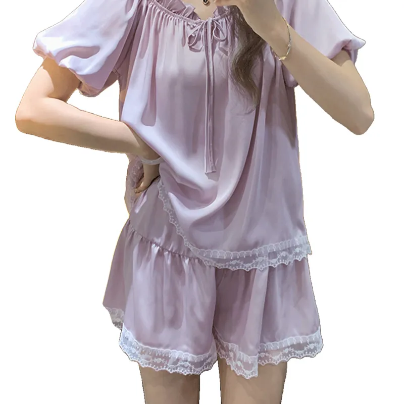 Flowers In Water Pajama Set Women's-1