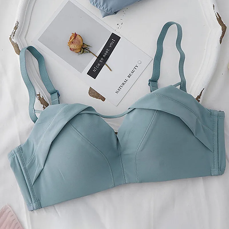 Flowers In Water Bra Women's Blue-2