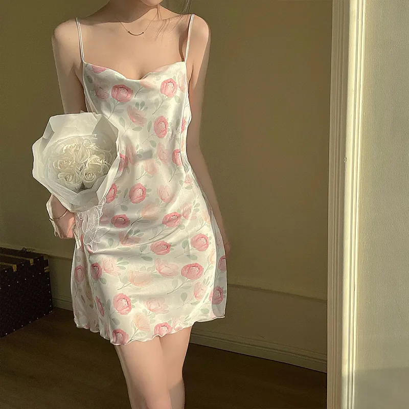 Flowers In Water Nightgown Women's Tulip-2
