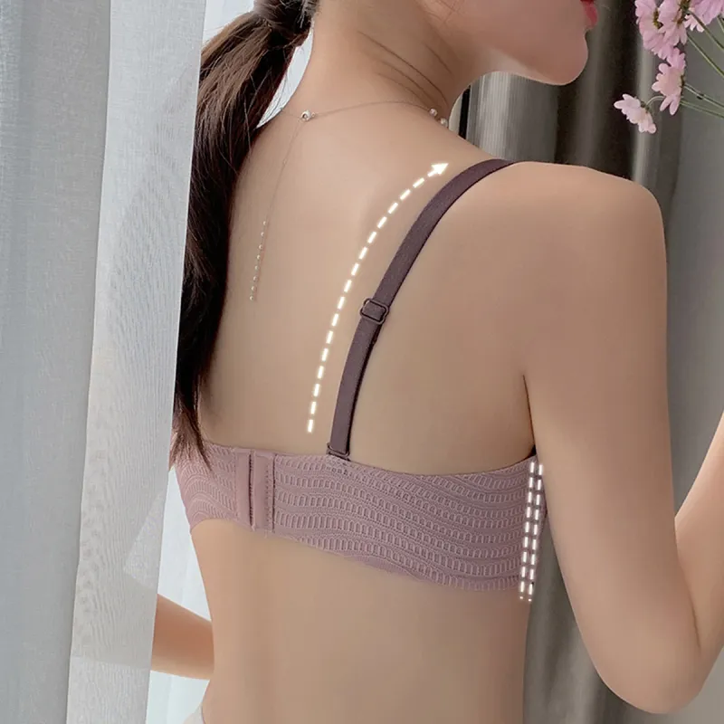 Flowers In Water Bra Women's White-17