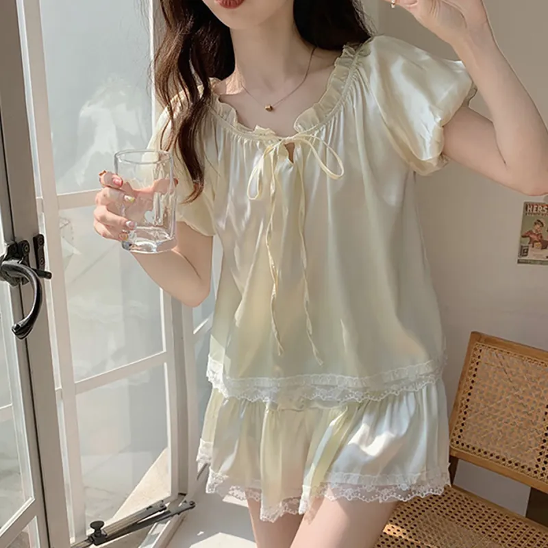 Flowers In Water Pajama Set Women's-8