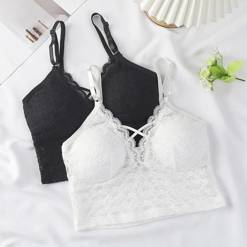 Flowers in water Women's Bras-8