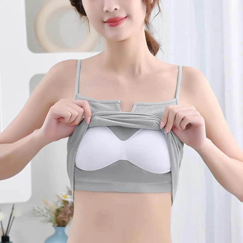 Flowers In Water Camisole Women's Light Gray-1
