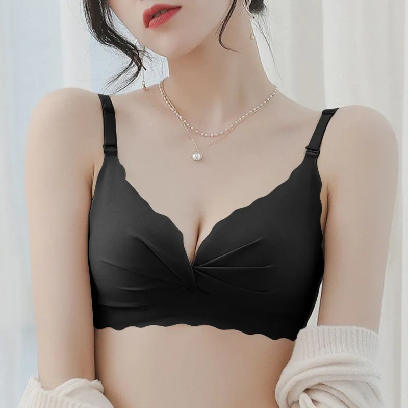 Flowers In Water Bra Women's Black-1
