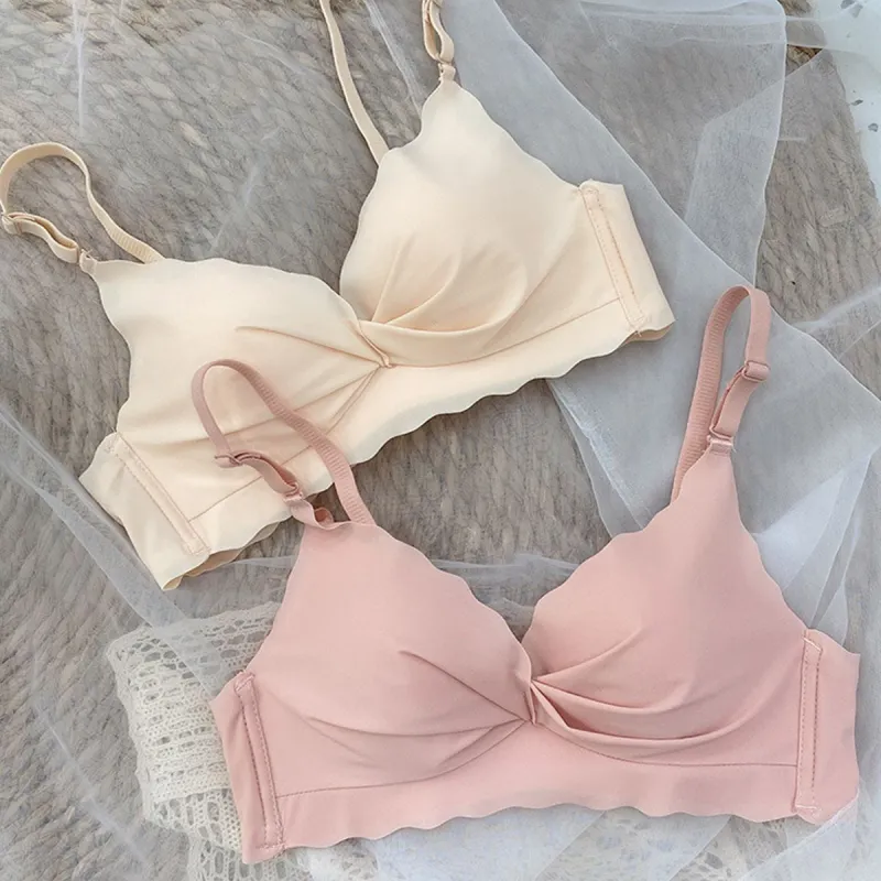Flowers In Water Bra Women's Pink-5