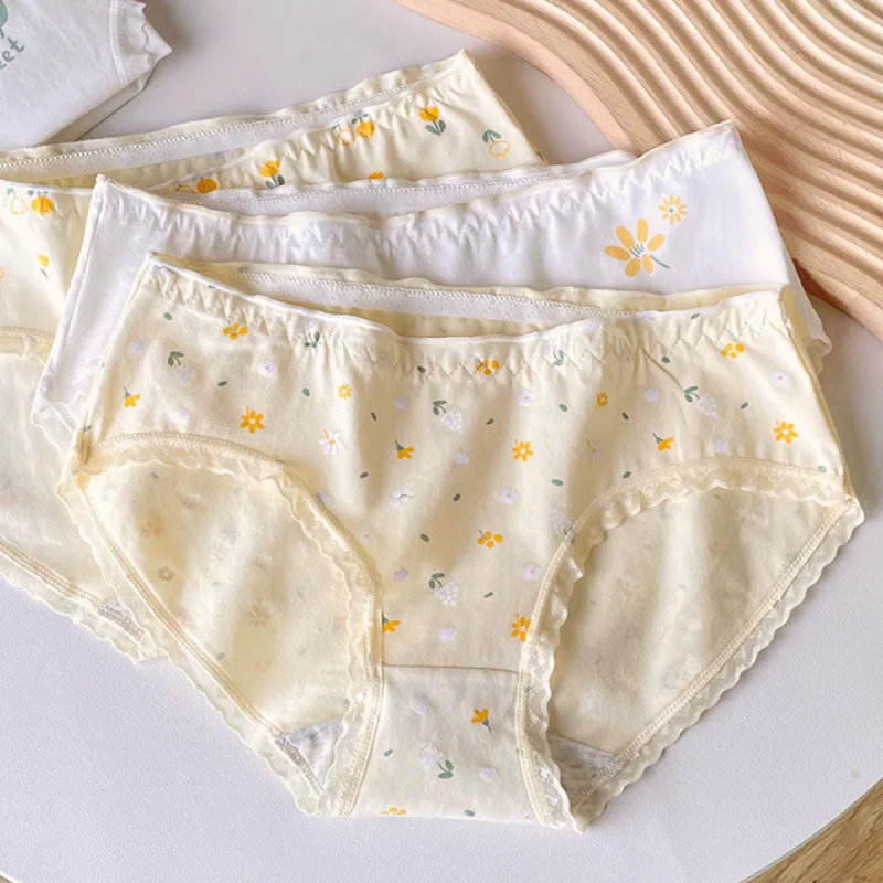 Flowers In Water Underpants Women's 3 Pack-5