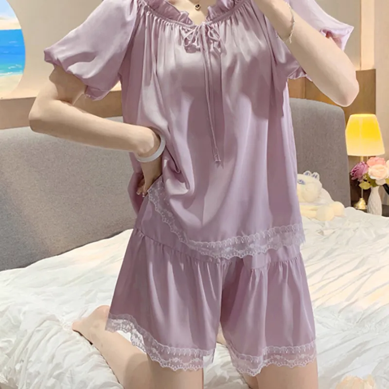Flowers In Water Pajama Set Women's-2