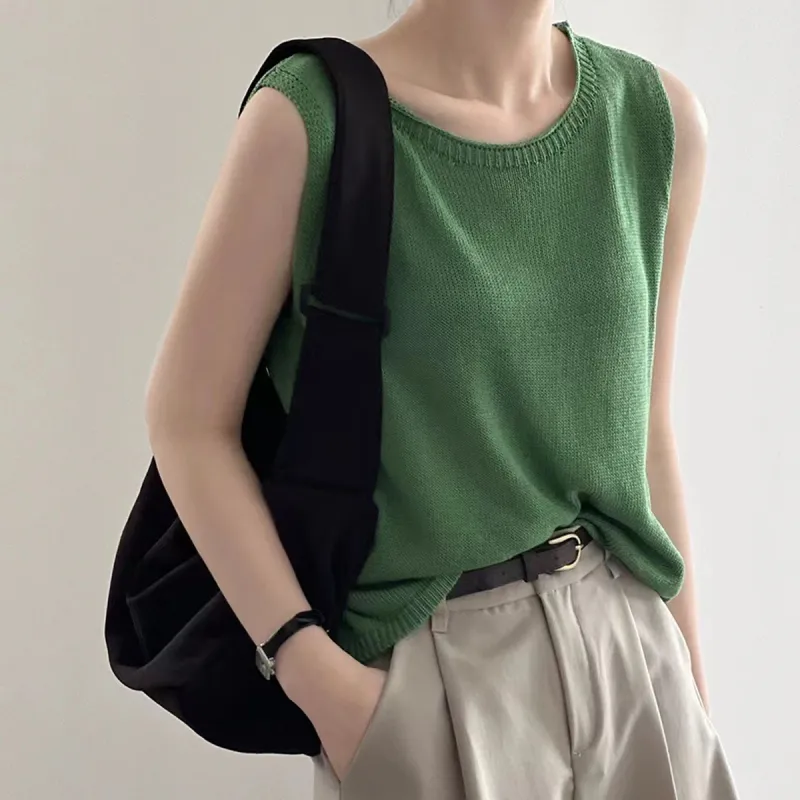 Flowers In Water Tank Top Women's Green-3