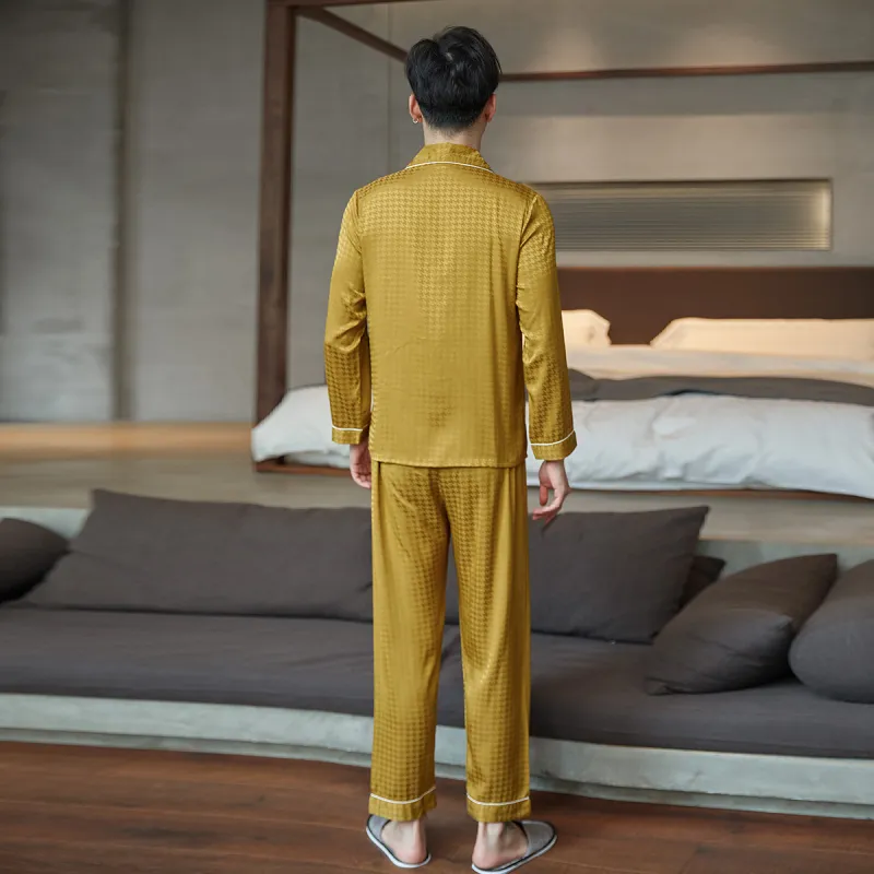 Flowers In Water Pajama Set Men's-3