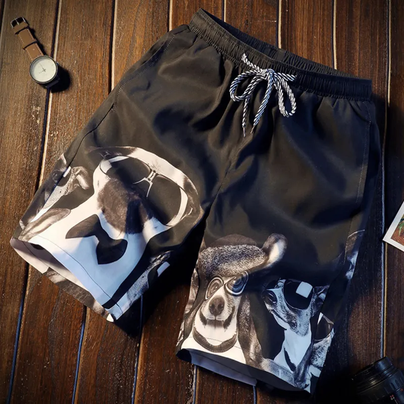 Flowers In Water Pajama Pants Men's Black-2