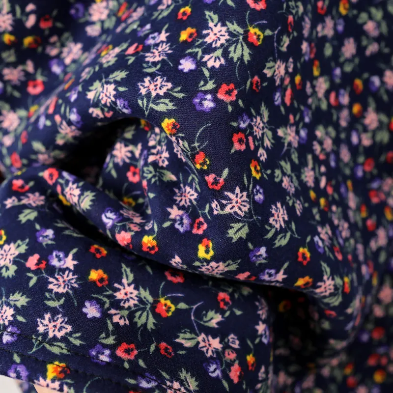 Flowers In Water Thermal Set Women's Navy Blue Floral Bottom-5