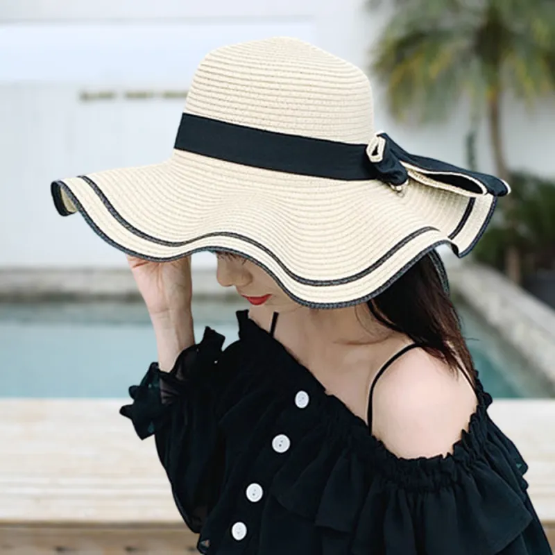 MT·MIT Straw Woven Top Hat Beach Straw Hat Women's-3