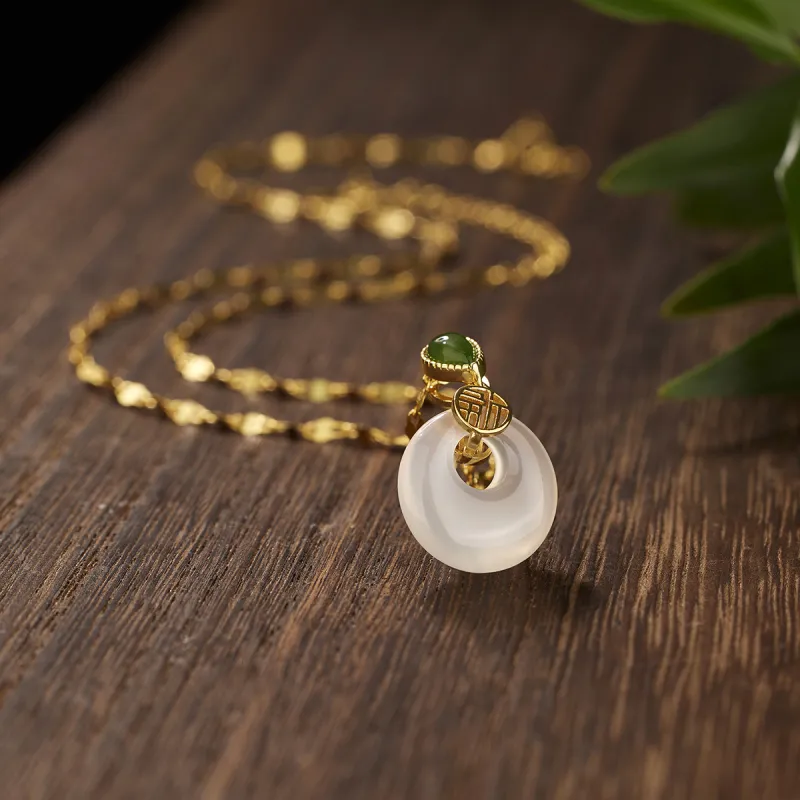 LYUMIN Chalcedony Jade Necklaces Women's-3