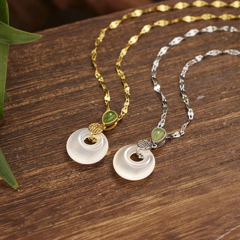 LYUMIN Chalcedony Jade Necklaces Women's-1