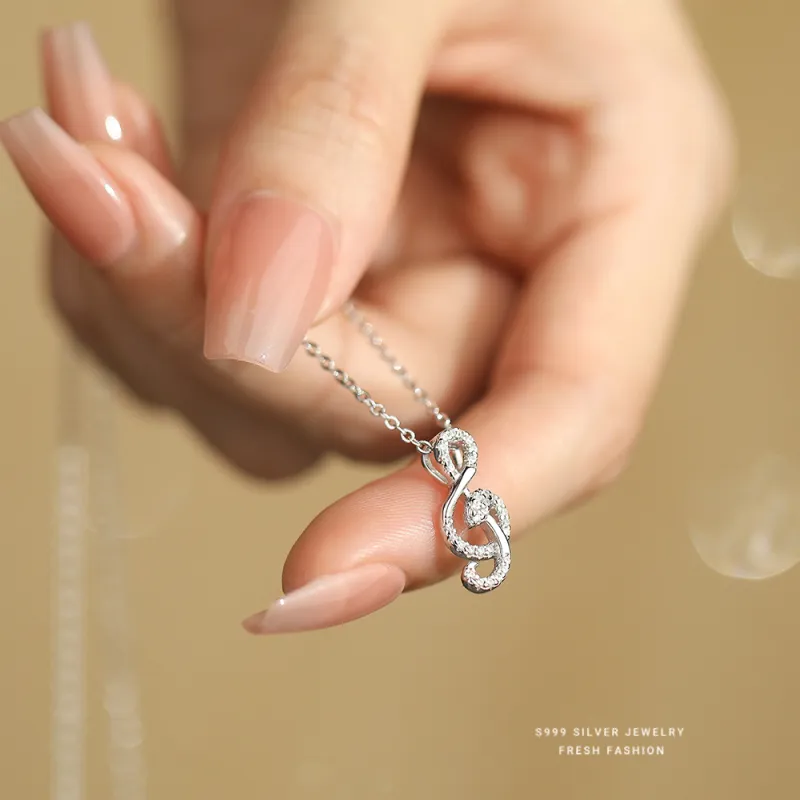 LYUMIN S999 Fine Silver Necklaces Women's-4