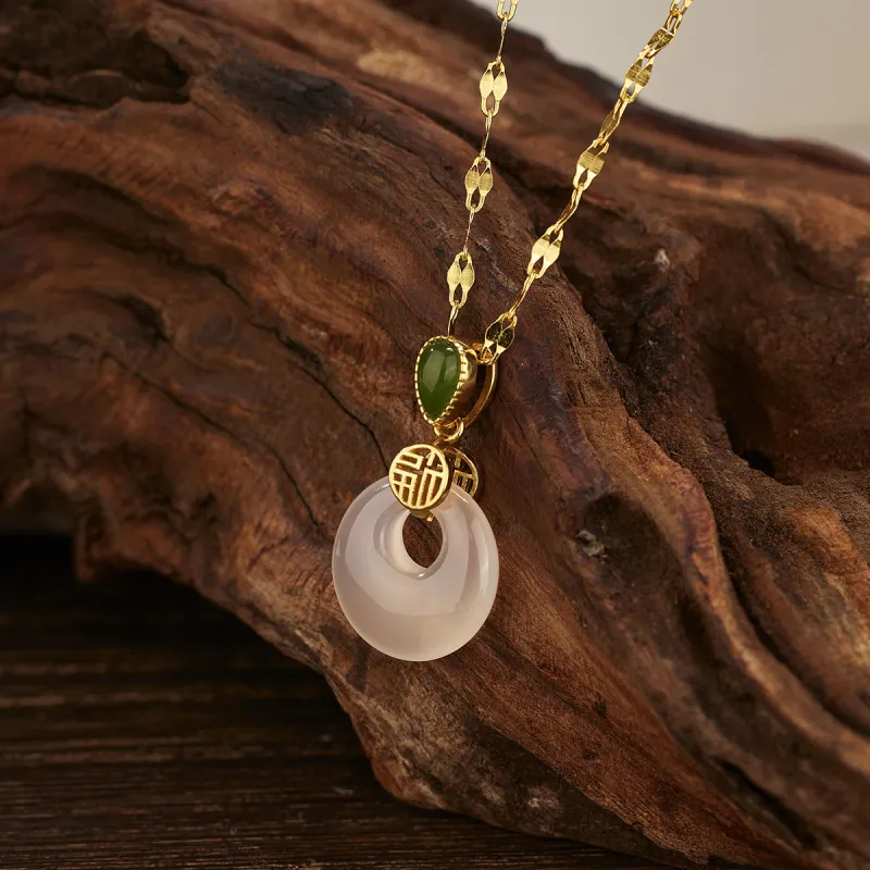 LYUMIN Chalcedony Jade Necklaces Women's-4