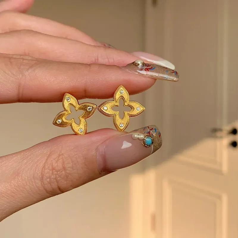Trpopo S925 Silver Stud Earrings Women's-2