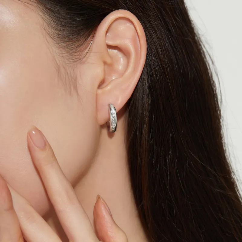 Trpopo Niche Elegant Advanced Sensory Fashion Versatile S925 Sterling Silver Hoop Earrings With Clasp Unisex-4