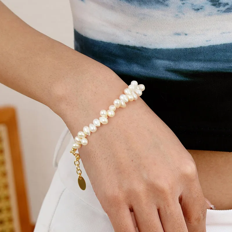 Trpopo Freshwater Pearl Bracelets Women's-1