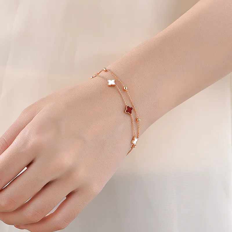 Trpopo Agate S925 Silver Bracelet, Rose Gold, Adjustable Women's-5