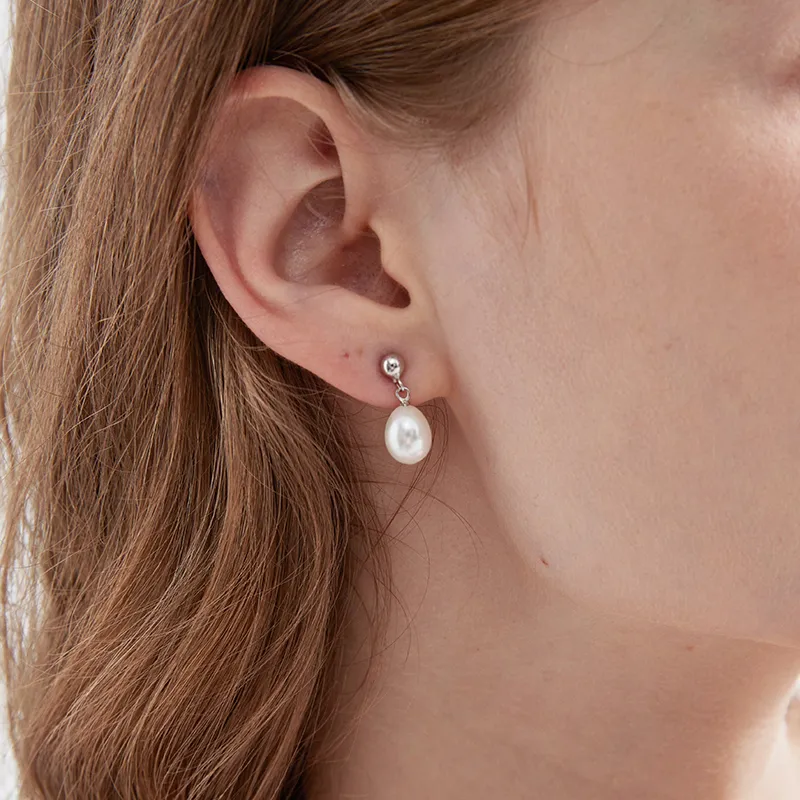 Trpopo Freshwater Pearl Earrings Women's-2