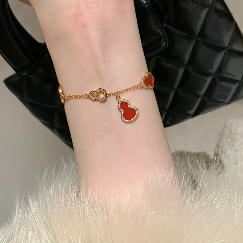 Trpopo Red Agate S925 Silver Bracelets Women's-2