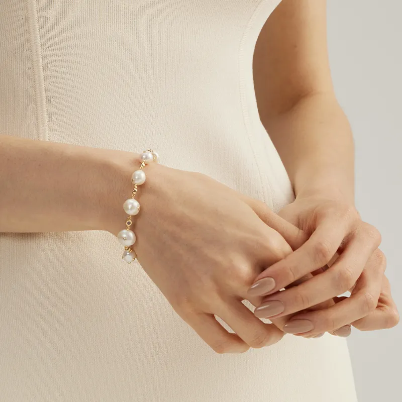 Trpopo Freshwater Pearl Bracelets Women's-2