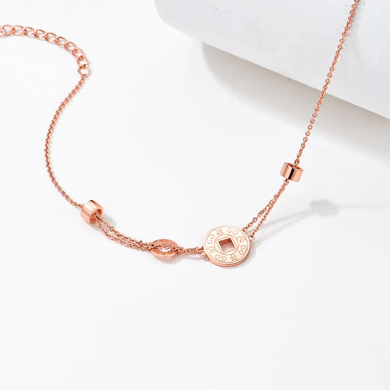 Trpopo S925 Silver Bracelets Women's Rose Gold-5