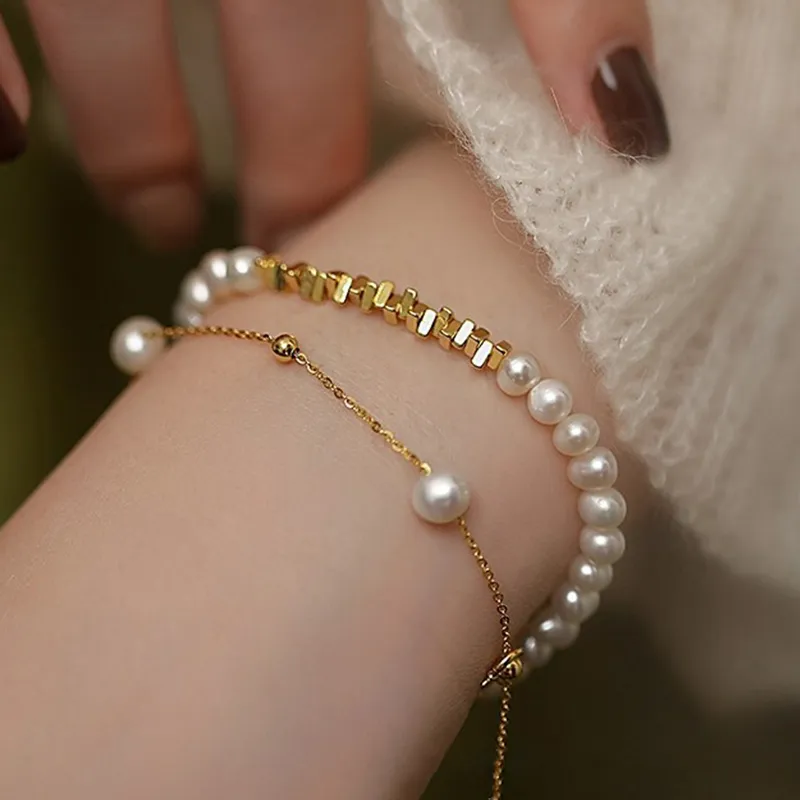 Trpopo Freshwater Pearl Bracelets Women's-1
