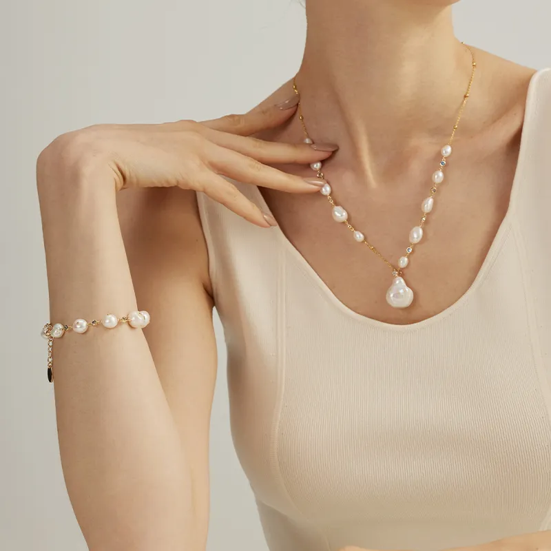 Trpopo Freshwater Pearl Bracelets Women's-4