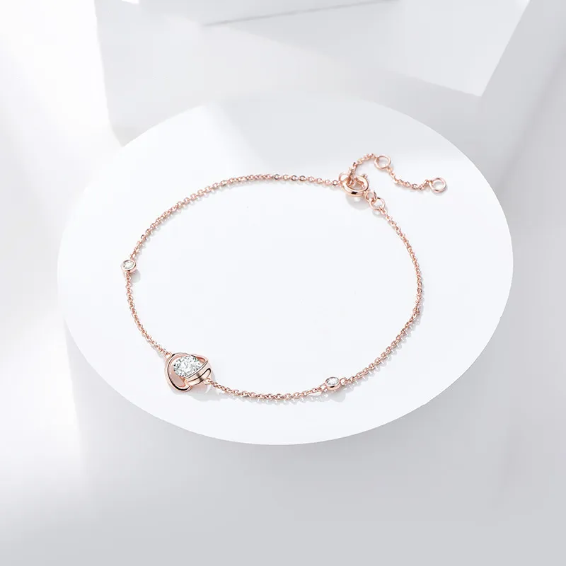 Trpopo S925 Silver Bracelets Women's Rose Gold-2