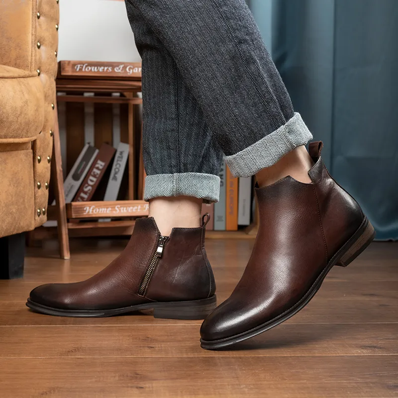 PARDASAUL Ankle Boots Men Black/Brown-25