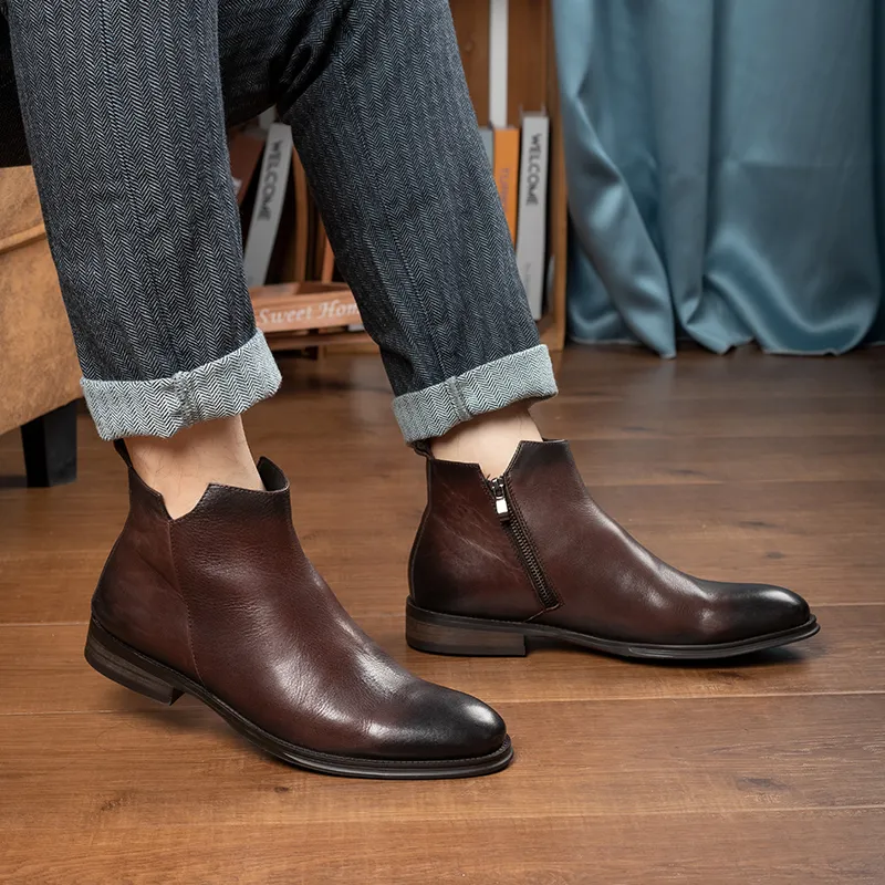 PARDASAUL Ankle Boots Men Black/Brown-18