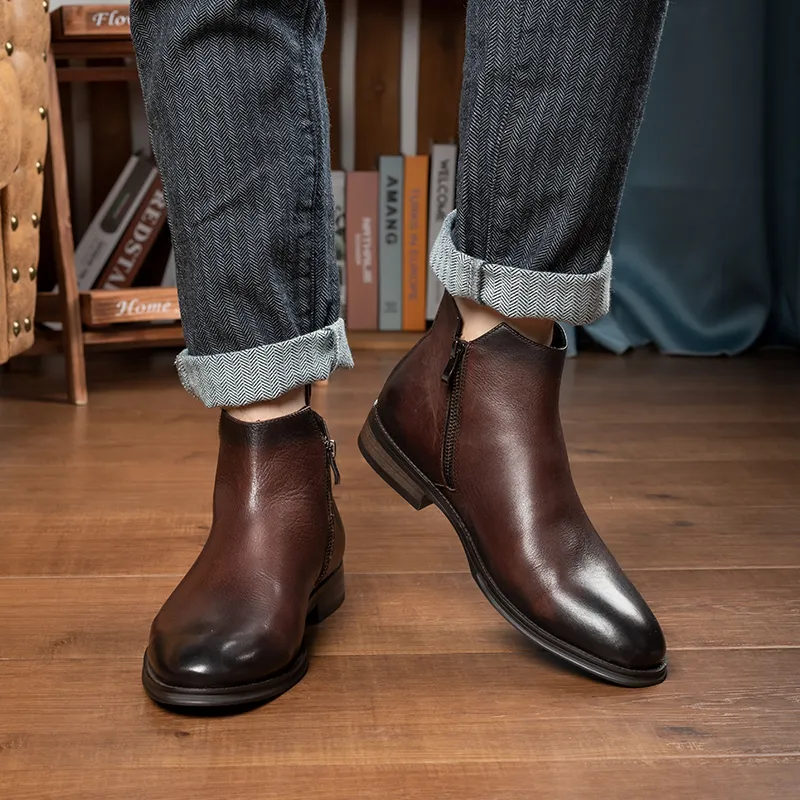 PARDASAUL Ankle Boots Men Black/Brown-24