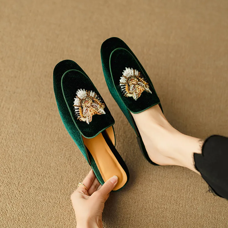 Echo&yolo TPR Sole Abrasion Resistant Slip Resistant Wrap toe Slippers Women's-6