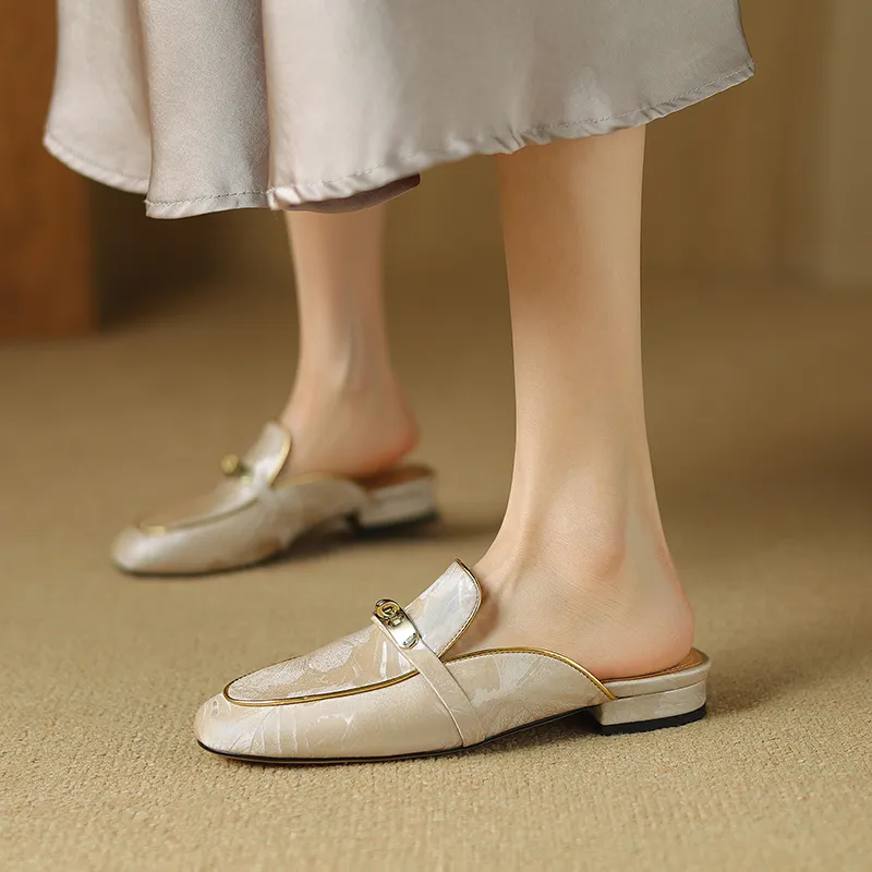 Echo&yolo TPR Sole Abrasion Resistant Slip Resistant Wrap toe Slippers Women's-17