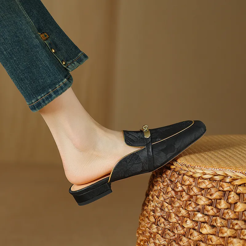 Echo&yolo TPR Sole Abrasion Resistant Slip Resistant Wrap toe Slippers Women's-3