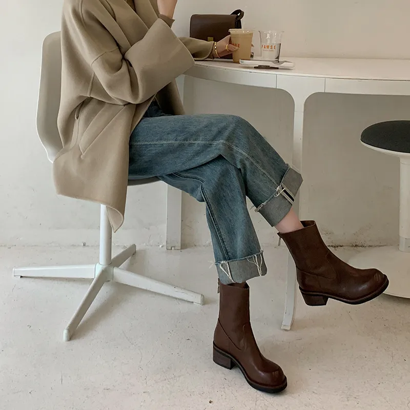 Echo&yolo Ankle Boots 4cm Women's-7