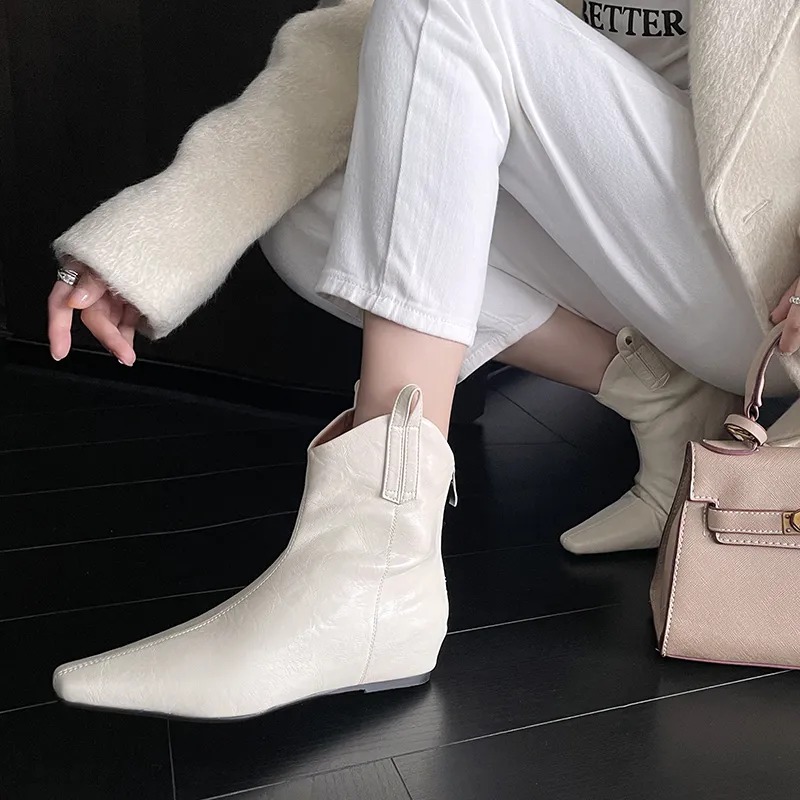 Echo&yolo Slim Boot Zip Closure Ankle Boots Women's-19