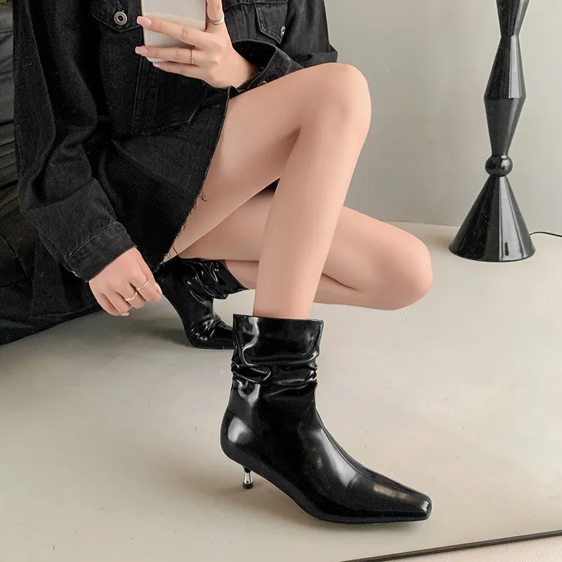 Echo&yolo Ankle Boots Women's Black-2