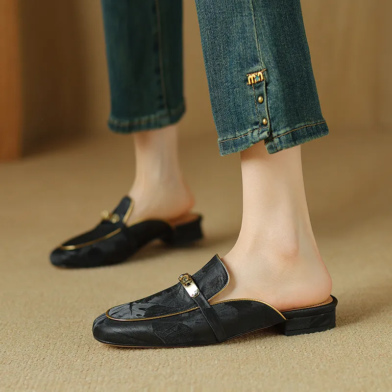 Echo&yolo TPR Sole Abrasion Resistant Slip Resistant Wrap toe Slippers Women's-2