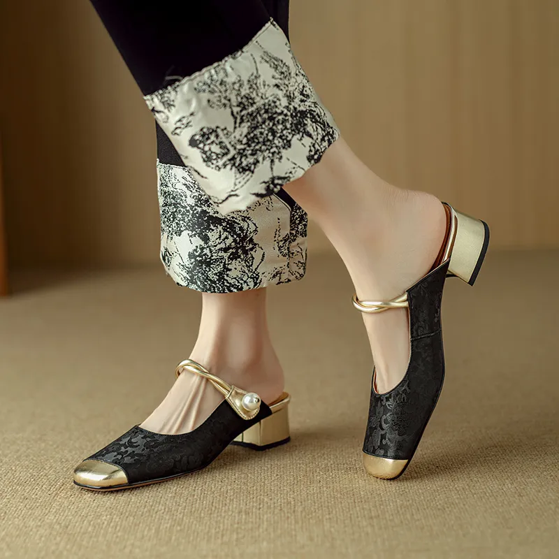 Echo&yolo TPR Sole Odor Resistant Abrasion Resistant Slip Resistant Wrap toe Slippers Women's-4