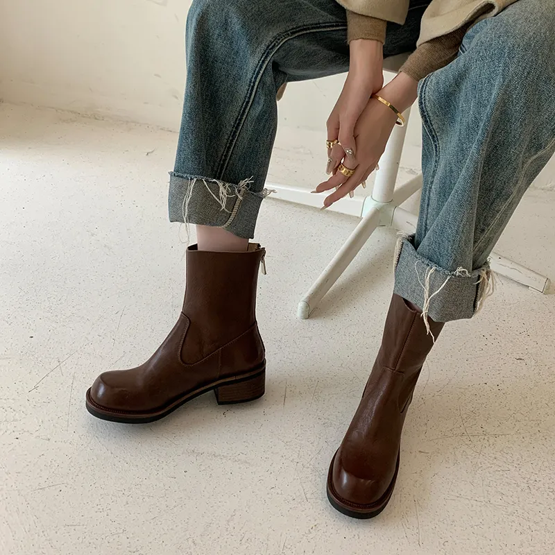 Echo&yolo Ankle Boots 4cm Women's-8