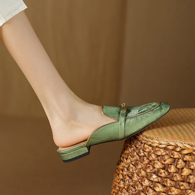 Echo&yolo TPR Sole Abrasion Resistant Slip Resistant Wrap toe Slippers Women's-9