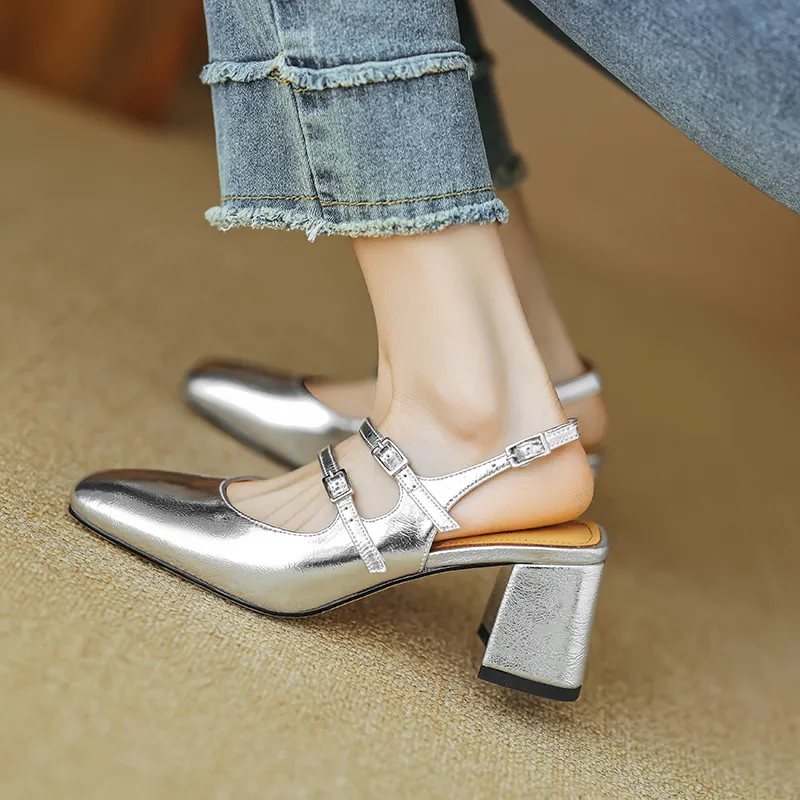 Echo&yolo Block Heel High Heels 7cm Women's-10