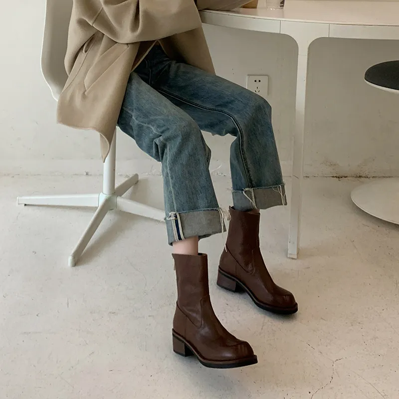 Echo&yolo Ankle Boots 4cm Women's-11