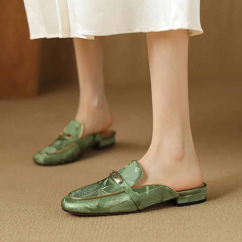 Echo&yolo TPR Sole Abrasion Resistant Slip Resistant Wrap toe Slippers Women's-7